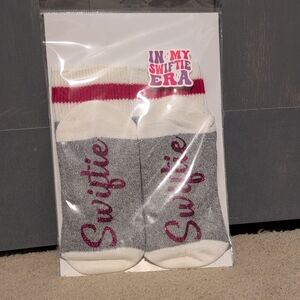 Swiftie Pink and White Casual Socks